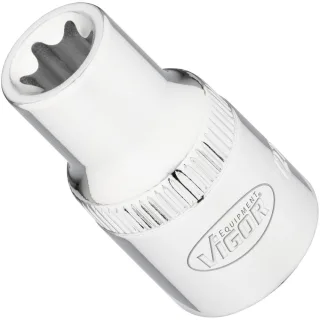 VIGOR T Steckschlüsseleinsatz - 1/2 Zoll (12,5 mm) Vierkant - V2732N