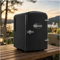 Nettlife Kühlbox 4L Mini Kühlschrank 12V leise Kompakter Tragbarer Klein Kühlschrank, Geeignet für Getränke Kosmetik Essen