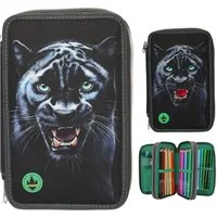 Depesche Spiel DEPESCHE Federtasche 3fach LED Panther Adventure World