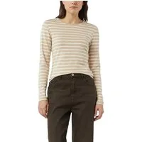 comma Langarmshirt geringelt, mit Glitzer-Fäden