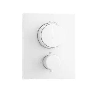 Herzbach Deep White Fertigmontageset 23.803050.2.07 Unterputz, Thermostat, 2 Verbraucher, weiß matt