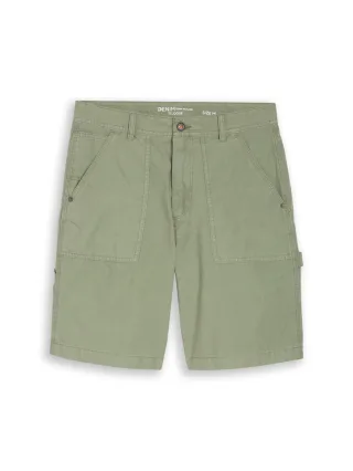 TOM TAILOR Denim - Loose Fit: Carpenter-Shorts grün - Gr. - S