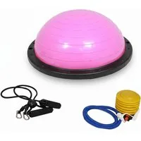 TRUTZHOLM Balanceboard Balancetrainer Yoga Gymnastik Balance Trainingsball Fitnessball ø 60cm, pink