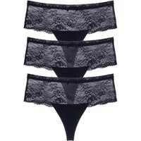 Dorina Tanga (3er Pack) mit Spitzendetails