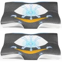 Esun Kopfkissen Orthopädische Ergonomisches Memory Foam Kissen, Nackenkissen, Kissen, Füllung: Rückstellschaum, Rückenschlafer, Bauchschlafer, Seitenschlafer, Set, Seitenschlafer, Rückenschlafer, Bauchschlafer, Set, Kissen, Kopfkissen, Kopfkissen für