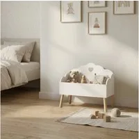 EDAXO Aufbewahrungsbox Spielzeugkiste mit Wolkenmotiv NUVU, 55 x 45 x 28 cm