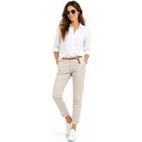 SUBLEVEL Chinos Damen Chino Hose Stoffhose inkl.Gürtel Businesshose Freizit Chinohose