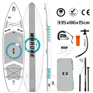 [EU Direct] WaveRite Allrounder2 335*86*15CM Inflatable Stand Up Paddle Board Foot Pedal Design Load Capacity up to 200k