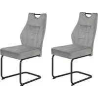 HELA Esszimmerstuhl Linda S Schwingstuhl (Set, 2 St), mit Taschenfederkern Sitz, mit 140KG belastbar, Freischwinger