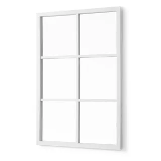 Giftdecor Spiegel, Weiß, Glas, 71x49x2.7 cm, Spiegel, Wandspiegel