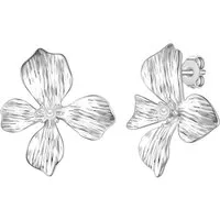 Yokoamii Paar Ohrstecker Blume silber