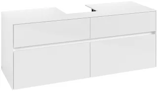 Villeroy & Boch Waschtischunterschrank Collaro C10000 1400x548x500mm Glossy White C10000DH