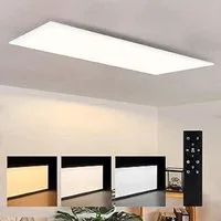ZMH LED Panel Wohnzimmer 120cm Dimmbar Deckenlampe mit Fernbedienung, Dimmbar, LED fest integriert, Tageslichtweiß, 120x30 cm Deckenpanel Wohnzimmerlampe 3840lm, 48W × Weiß