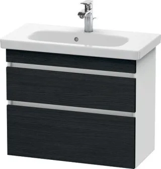 Duravit DuraStyle Waschtischunterbau wandhängend Eiche Schwarz & Weiß Matt 730x368x610 mm - DS649901 DS649901618
