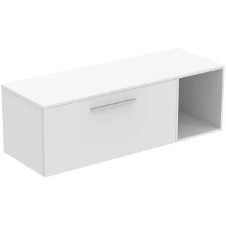 Ideal Standard Möbel-Set 140cm i.life B 1 Auszug 1 off.Fach Gr.Chrom Weiß matt, T5763DU T5763DU