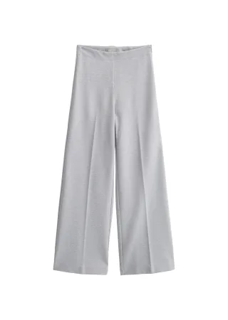 Marc OPolo Casual - Jerseyhose Model Margo wide gravel grey melange - Gr. - 34