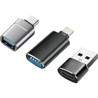neue dawn 3 Stück USB A auf USB C OTG Adapter für iPhone Samsung iPad Android USB-Adapter Lightning, USB-C, USB Typ A zu USB-C, USB Typ A, für iPhone 17/17 pro/17 Pro max/Air/16e/16 15/16 15 Plus/15 16 pro max