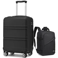 KONO Kofferset 2-teiliges Set, Hartschalen-Koffer (52cm Höhe) + Rucksack (40cm Höhe), (2 tlg)