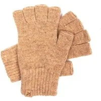 Hand Gewand by Weikert Strickhandschuhe MARIE - Halbfinger Strickhandschuhe mit Strickbund am Puls, fingerlos