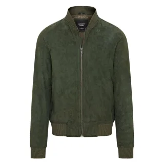 Weiche MA-1 Varsity Bomberjacke aus Ziegenwildleder f�r Herren - Dalian