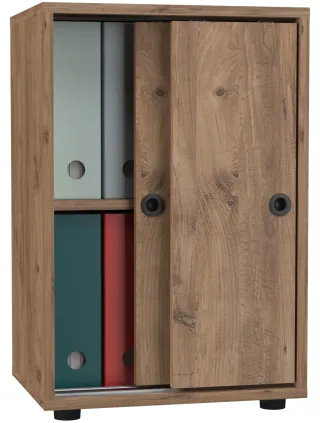 VCM Aktenschrank "Büroschrank Schiebetüren Aktenschrank Ulas 2fach" 1 Stk. tlg.
