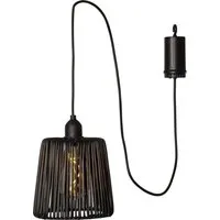 STAR TRADING Dekolicht Außendekoration Twine, Timerfunktion, LED fest integriert, Warmweiß, Rattan-Optik in PE-Material, warmweißes Filament-Licht, 6/18-h-Timer