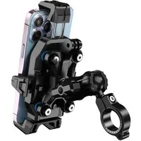 LuxusKollektion Smartphone-Halterung Motorrad Handyhalterung Anti-Vibration 720 Grad 22-32 mm Lenker