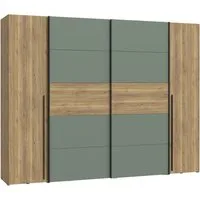 FORTE Kleiderschrank Narago, Kombischrank, Paneele wechselbar (B/H/T ca. 270/210/61cm, auch mit Premiumausstattung) gestalte die Schwebetüren einfarbig oder 2 farbig, Made in Europe