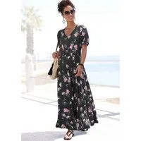 Vivance Maxikleid mit Blumendruck und kurzen Puffärmeln geblümtes Sommerkleid, Strandkleid, Jerseykleid, casual