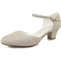 White Lady 850 Glitter zweifarbig - weite Riemchen Pumps Slingpumps