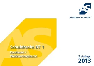 Schuldrecht BT 1: Kaufrecht / Werkvertragsrecht (Karteikarten)