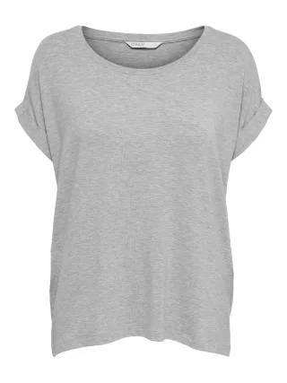 ONLY - ONLMOSTER S/S O-NECK TOP NOOS JRS Light Grey Melange - Gr. - L