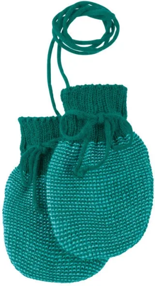 Disana Merino Schurwoll Strick-Handschuhe Gr.0 pacific-lagoon
