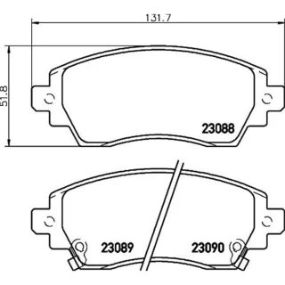 Hella Bremsbel?ge vorne Toyota Corolla E11