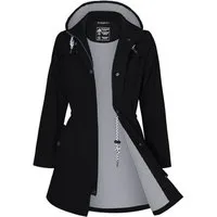 ATLASLAVA Regenjacke Damen Lang – Wasserdicht & Atmungsaktiv mit Kapuze (1-St) Übergangsjacke für Outdoor