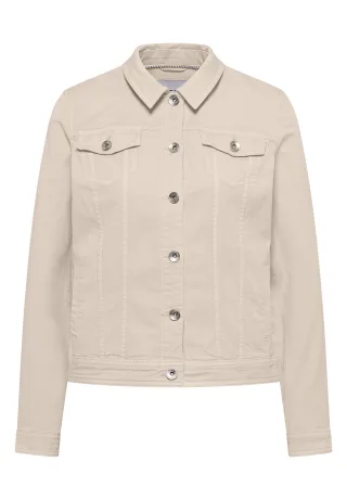 CECIL - Jeansjacke mit Brusttaschen und Knöpfen dust beige - Gr. - XL