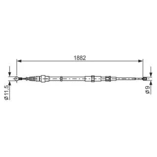 Bosch Handbremsseil hinten links rechts Skoda Roomster