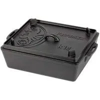 Kastenform mit Deckel k12, Topf schwarz