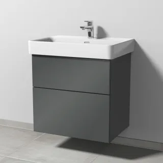 Sanipa 3way Waschtischunterbau zu Laufen Pro S Waschtisch mit 2 Auszügen, Anthrazit-Glanz SF76779