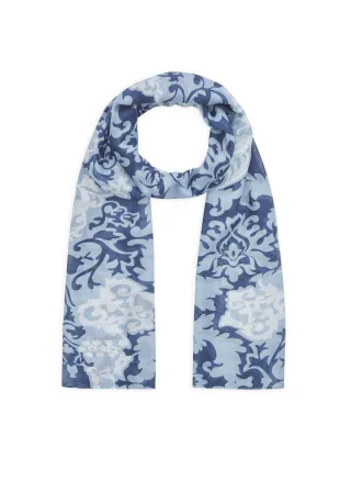 Schal aus recyceltem Polyester mit heraldischem Muster (3er-Pack) blau