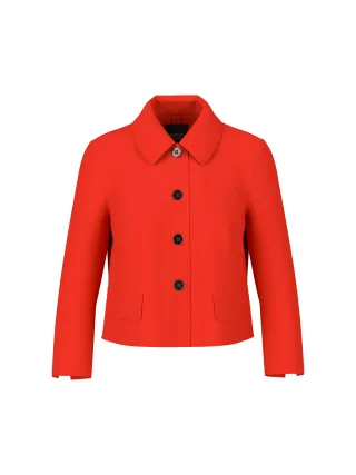 Marc Cain Additions - Kurze Jacke mit Kentkragen flame red - Gr. - 44