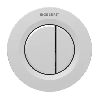 Geberit WC-Steuerung 116042JQ1 pneumatisch, 2-Mengen-Spülung, Kunststoff, chrom matt