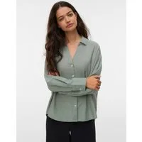 Vero Moda Langarmbluse VMNORMA LS CHAMBRAY SHIRT Baumwolle, loose fit