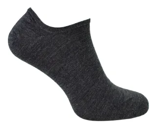 Herren Merinowolle Low Cut Socken | Steven | No Show Warm Footsies Socken - Charcoal