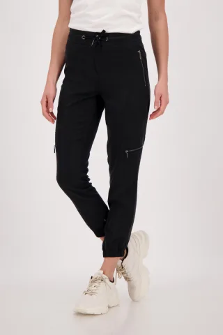 monari - Lyocell Jogpants schwarz - Gr. - 44