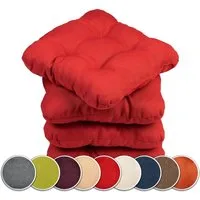 sunnypillow Stuhlkissen 4er Set Stuhlkissen 45x45 cm Bequeme 8cm, Polsterauflage Auflage für Stühle / Bänke