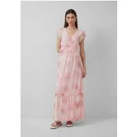 QS Maxikleid Kleid zartes Chiffonkleid mit All-over-Print