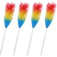 Bestlivings Staubwedel Teleskop bunt (1-6er Pack, 4-St), Kunststoff, geringes Gewicht 110 g, 74cm bis max. 97cm ausziehbar