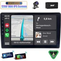 A-Sure Für Citroen C5 2008-2017 Bluetooth 5.0 Carplay 8-Core Navi WiFi USB FM Autoradio (Digitalradio (DAB), RDS, SWC, Apple Carplay)