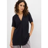 bonprix Longtunika gerader Schnitt, mit kurzem Arm, mit Henleykragen, aus Viskose